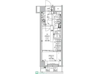 GENOVIA北池袋SKYGARDEN(2K/3階)の間取り写真