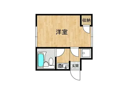 イシカワビレッジ(1K/2階)の間取り写真