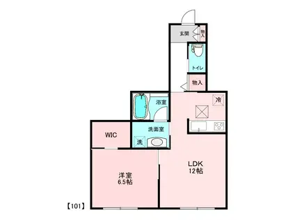 反町アパート(1LDK/1階)の間取り写真