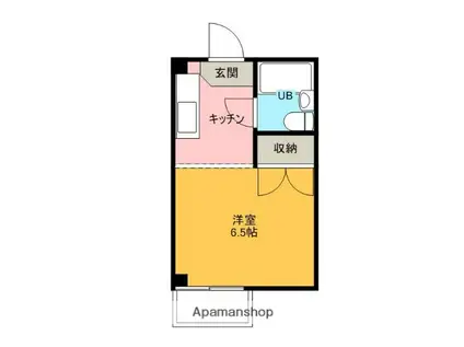 BACKS(ワンルーム/3階)の間取り写真