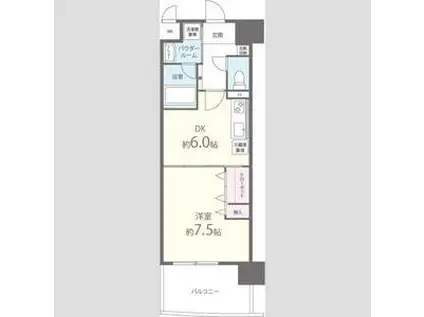 ART PENSION 高井田(1DK/7階)の間取り写真