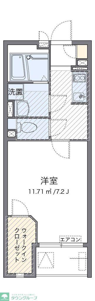 ミランダラギ III(1K/2階)の間取り写真