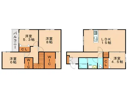 カトル・ヴィラージュ(4LDK/1階)の間取り写真