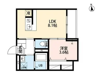 ROBOT HOME 八広II(1LDK/2階)の間取り写真