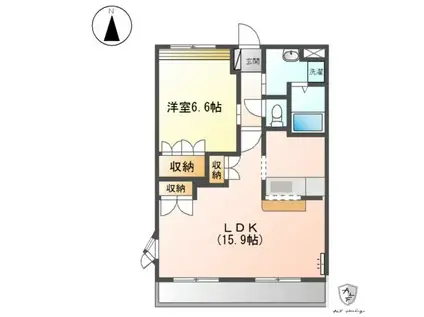 ルミナス・ハイツ(1LDK/2階)の間取り写真