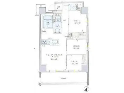 エクセレントシティ横濱大通公園(3LDK/7階)の間取り写真