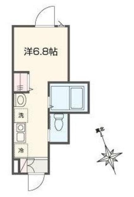 MELLAS久我山(ワンルーム/1階)の間取り写真