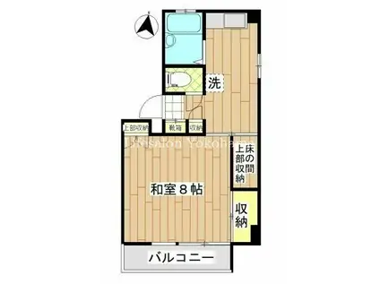 新子安コーポラス(1DK/4階)の間取り写真