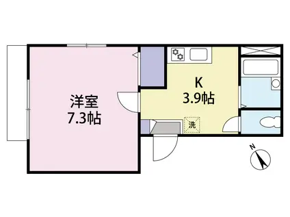 グレイス南蒲田(1K/2階)の間取り写真