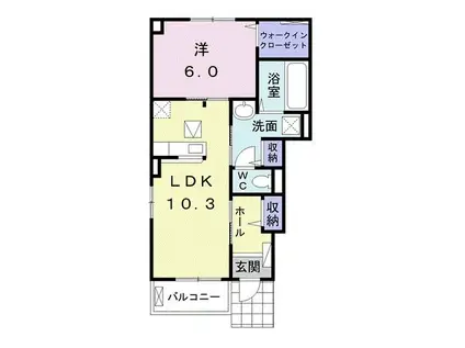 コンフォート・グレイスI(1LDK/1階)の間取り写真