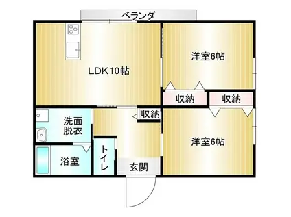 ライフステージクレスト(2LDK/2階)の間取り写真