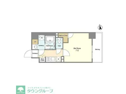 ORSUS梅島(1K/1階)の間取り写真