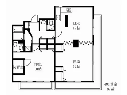 パインヒルガーデン(2LDK/4階)の間取り写真