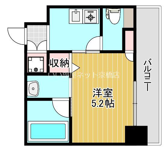 HUGE2(1K/5階)の間取り写真