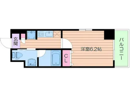FUJIMAN北山町(1K/3階)の間取り写真