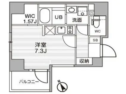 シーズンフラッツ武蔵小山(ワンルーム/11階)の間取り写真