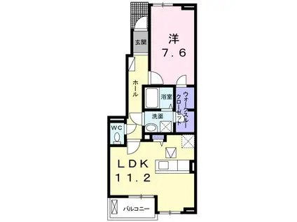 LINDA CASA(1LDK/1階)の間取り写真