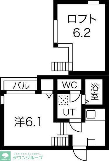 INSPIRE(1K/2階)の間取り写真