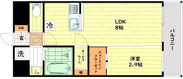 セレニテ天六ミラク(1LDK/6階)の間取り写真