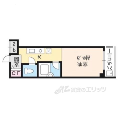 パレス室町(1K/1階)の間取り写真