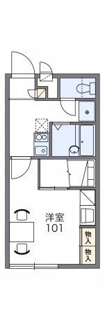 レオパレスヨコタ(1K/2階)の間取り写真
