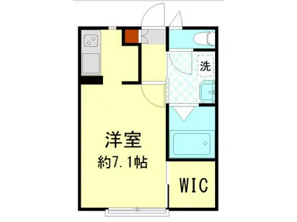 ヴィラ坂本(1SK/2階)の間取り写真