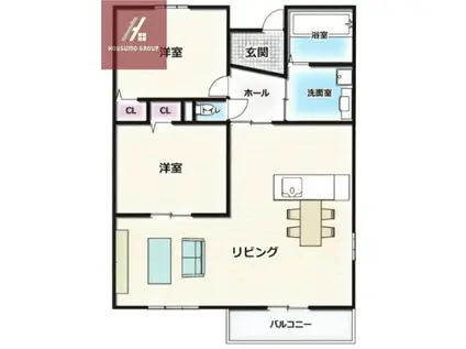 エトワールヴィル-R小阪本町ザ・レジデンス(2LDK/2階)の間取り写真