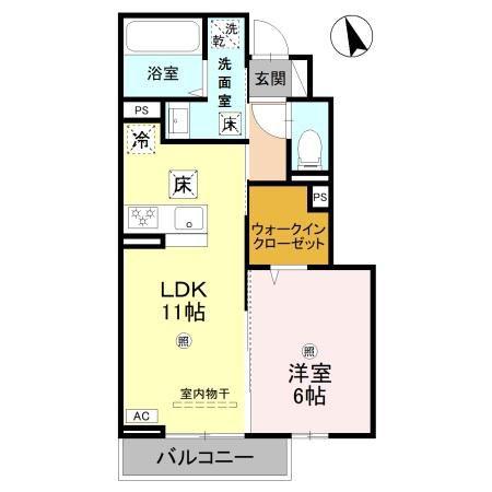 コーワロジデンス(1LDK/1階)の間取り写真