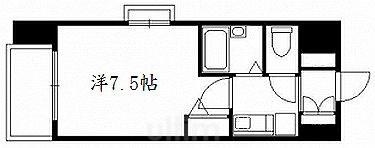 デリード烏丸西(1K/4階)の間取り写真