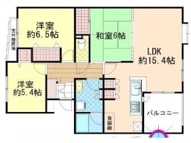 エル・ステージ府中(3LDK/2階)の間取り写真