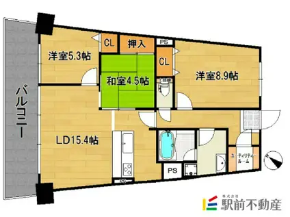 アイランドシティ・インフィニガーデン ノ(3LDK/9階)の間取り写真