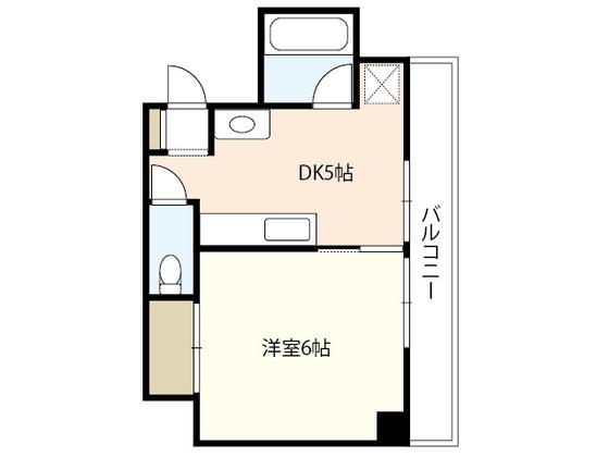 モンレーブ浜口(1DK/3階)の間取り写真