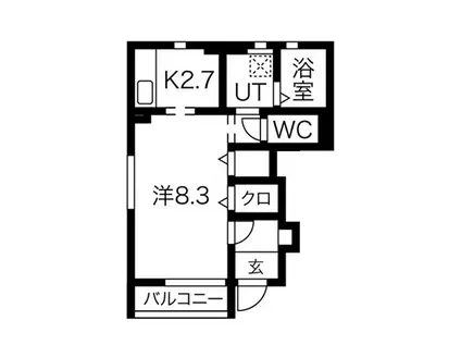 ル ジュール メルヴェイユー(1K/1階)の間取り写真
