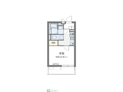 クレイノCOLZA(1K/2階)の間取り写真