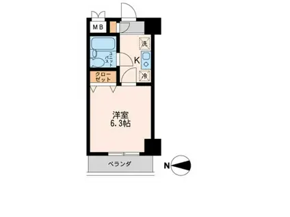 アヴァンティF(1LDK/1階)の間取り写真