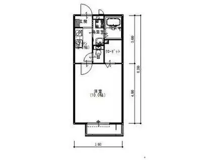 エスティーアール16(1K/1階)の間取り写真