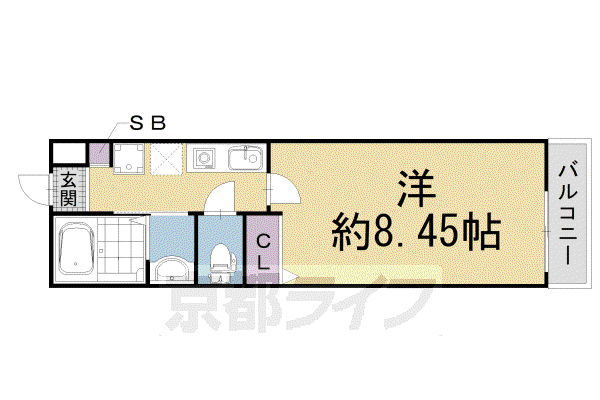 LAFITEOMIYA(1K/1階)の間取り写真