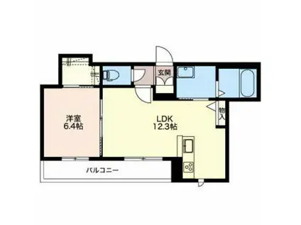 マストタウン神道寺(1LDK/2階)の間取り写真