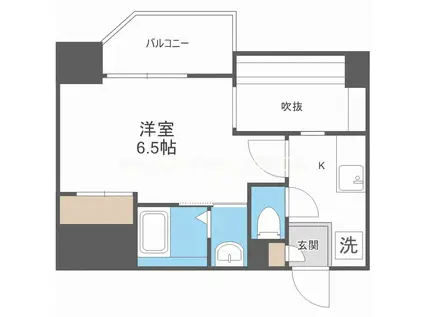 セレニテ難波グランデシュッド(1K/4階)の間取り写真