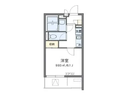 クレイノ葵芳(1K/2階)の間取り写真