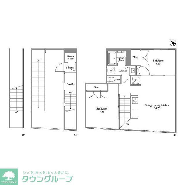 TAKANAWA NODE(2LDK/2階)の間取り写真