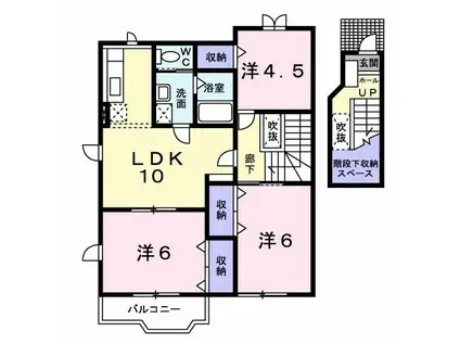 エルブスガーデン(3LDK/2階)の間取り写真