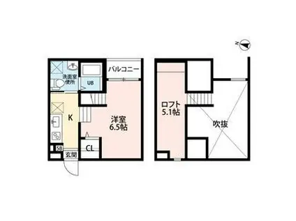 ココマンション(ワンルーム/1階)の間取り写真