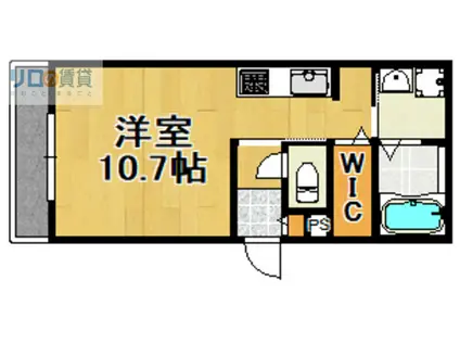 ウィントベル(ワンルーム/1階)の間取り写真