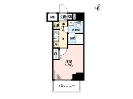マキシヴ横浜吉野町ノース(1K/3階)の間取り写真