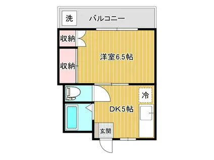 サクセスコーポラス(1DK/1階)の間取り写真