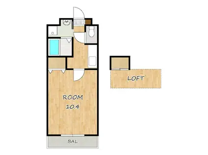 サングランデ(1K/3階)の間取り写真