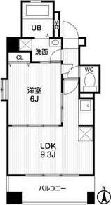 アーデンタワー立売堀(1LDK/11階)の間取り写真