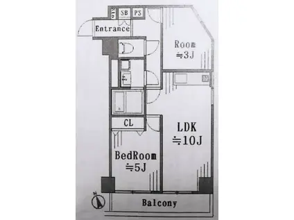 ヴィラティック早稲田(2LDK/3階)の間取り写真