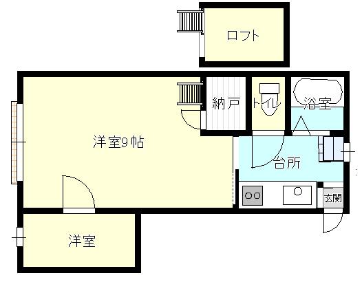 ガーデンビラ(2K/2階)の間取り写真
